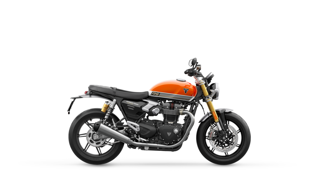 Triumph Speed Twin 1200 in Baja Orange right hand side